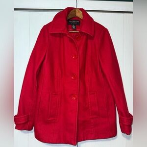 Gorgeous Red Pea Coat by Jones New York